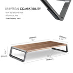 Monitor Stand Riser with Metal Feet for iMac MacBook LCD Display Printer, Lapdesk Tabletop Organizer Sturdy Platform Save Space