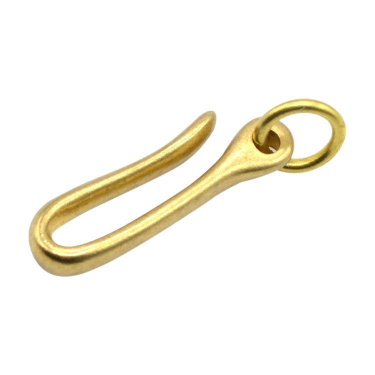 Retro Solid Brass Key Chain Key Ring Belt U Hook Wallet Chain Fish Hook, 4.8cm with Copper Rin, 6cm with Copper Rin, 4.8cm without Copper Rin, 6cm without Copper Rin