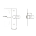 S28 Stainless Steel Narrow Strip Self-reset Electronic Access Control System Switch Out Button