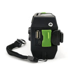 Multifunctional Hand Crank Solar Power LED Flashlight Full Band FM Radio Desk Lamp Alarm, US Version NOAA