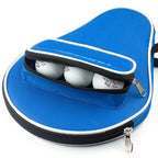 HUIESON HS-PT-H02 Gourd-shaped Zipper Oxford Cloth Single Table Tennis Racket with Ball Bag, Size: 30x20.5cm, HUIESON HS-PT-H02 (Black), HUIESON HS-PT-H02 (Blue)