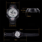 SYNOKE 61576 Life Waterproof LED Sports Watch for Men, Black, Gray