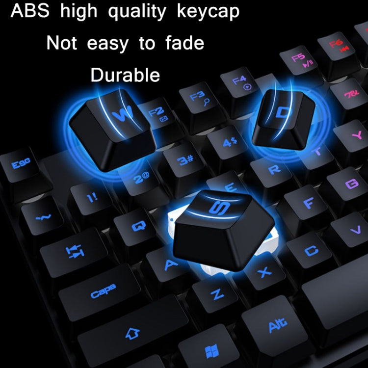 X-L SWAB GX50 Computer Manipulator Feel Wired Keyboard + Macro Programming Mouse, Color：, Black No Light + Gaming Mouse, Black Ice Blue, White Mixed Light, Black Mixed Light