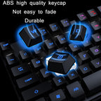 X-L SWAB GX50 Computer Manipulator Feel Wired Keyboard + Macro Programming Mouse, Color：, Black No Light + Gaming Mouse, Black Ice Blue, White Mixed Light, Black Mixed Light
