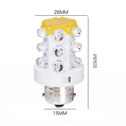 B15 15 LEDs Small Bulb LED Warning Light, Random Color Delivery, 220V