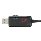 USB Boost Cable 5V Step Up to 9V 12V Adjustable Voltage Converter 1A Step-up Volt Transformer DC Power Regulator with Switch, 5V Step Up to 9V 12V
