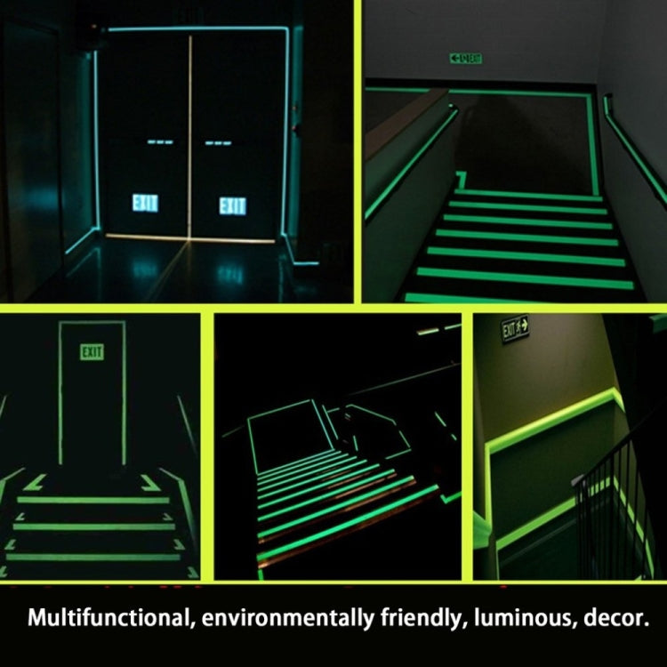 Reflective Glow Tape Self-adhesive Sticker Removable Luminous Tape Fluorescent Glowing Dark Striking Warning Tape, 2cm  x 3m
