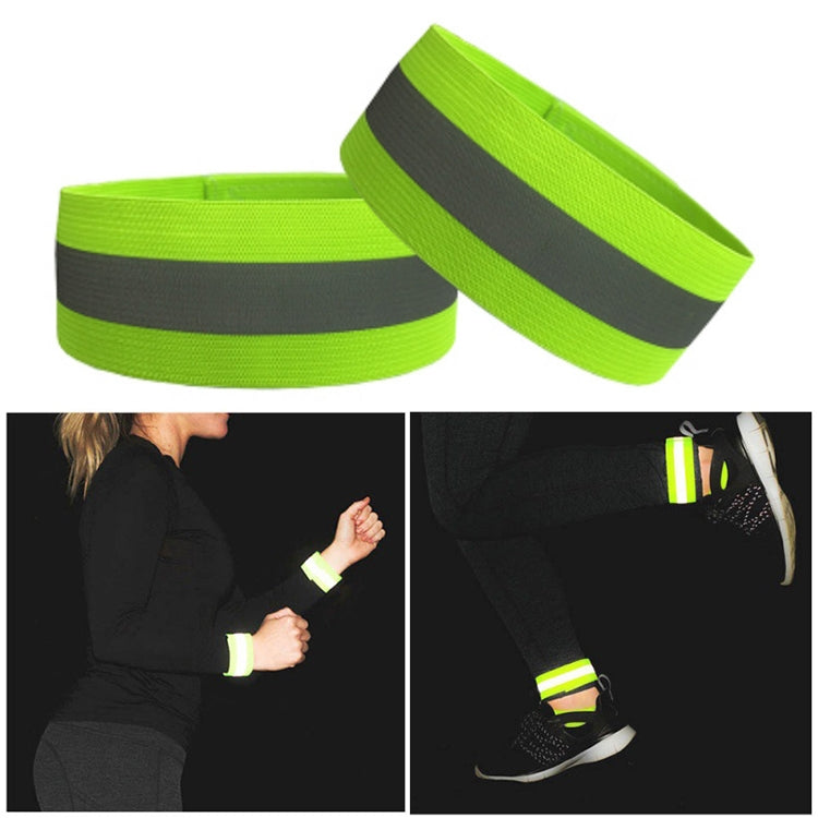 Reflective Band High Visibility Elastic Wristbands Outdoor Sports Running Cycling Night WarningWrist Band, Green, Blue, Pink, Orange