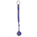 Outdoor Security Protection Black Monkey Fist Steel Ball Bearing Self Defense Lanyard Survival Key Chain