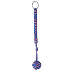 Outdoor Security Protection Black Monkey Fist Steel Ball Bearing Self Defense Lanyard Survival Key Chain