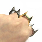 Women Men Safety Survival Ring Tool Self Defence Stainless Steel Finger Defense Ring