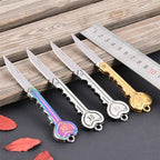 Mini Key Knife Tactical Camp Outdoor Keyring Ring Keychain Fold Self Defense Security Multi Tool