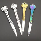 Mini Key Knife Tactical Camp Outdoor Keyring Ring Keychain Fold Self Defense Security Multi Tool