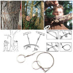 Portable Stainless Steel Wire Outdoor Survival Self Defense Chainsaws Hand Saw Fret Tool, Hand Saw (Silver)