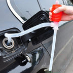 Creative Hand Manual Gas Oil Water Liquid Transfer Pump Siphon Hose for Car Motorcyle Truck Car Liquid Pump, Red