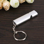 Mini Portable 120db Double Pipe High Decibel Outdoor Camping Hiking Survival Whistle Double-frequency Emnergecy Whistle Keychain, 3 PCS Silver, 3 PCS Gold