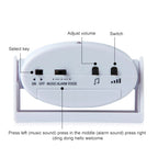 Wireless Intelligent Doorbell Infrared Motion Sensor Voice Prompter Warning Door Bell Alarm