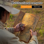 Professional Mini Compass Map Scale Ruler Multifunctional Equipment Outdoor Hiking Camping Survival, Mini