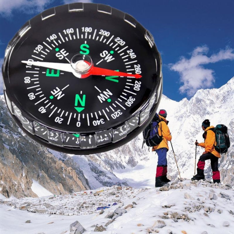 10 PCS Portable Mini Precise Compass Practical Guider for Camping Hiking North Navigation Survival Button Design Compass, 45mm