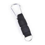 3 in 1 Camping Climbing Hiking Mini Carabiner with Keychain Compass Thermometer Hanger Key Ring Black, 3 in 1