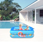 Household Indoor and Outdoor Ice Cream Pattern Children Square Inflatable Swimming Pool, 130 x 85 x 50cm Pink, 150 x 110 x 50cm Pink, 180 x 130 x 55cm Pink, 210 x 135 x 55cm Pink, 130 x 85 x 50cm Blue, 150 x 110 x 50cm Blue, 180 x 130 x 55cm Blue      ...