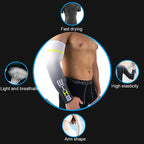 1 Pair Cool Men Cycling Running Bicycle UV Sun Protection Cuff Cover Protective Arm Sleeve Bike Sport Arm Warmers Sleeves, L, M, XL, XXL