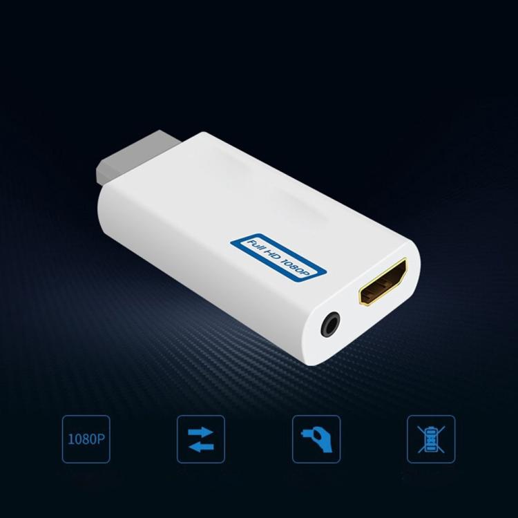 Nintendo  Wii Hassle Free Plug and Play for Wii to HDMI 1080p Converter Adapter Wii2hdmi 3.5mm Audio Box Wii-link, To HDMI 1080p Converter Adapter