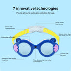 JIEHU JH8560 Children Waterproof and Anti-fog Cartoon Cat Shape Swimming Goggles, JH8560 (Blue Yellow), JH8560 (Green), JH8560 (Red Blue), JH8560 (Purple)