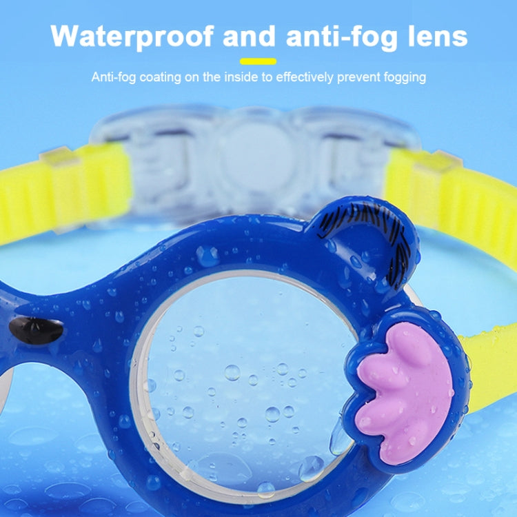 JIEHU JH8560 Children Waterproof and Anti-fog Cartoon Cat Shape Swimming Goggles, JH8560 (Blue Yellow), JH8560 (Green), JH8560 (Red Blue), JH8560 (Purple)
