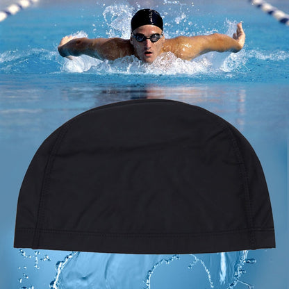 PU Coated Waterproof Enlarged Swimming Cap for Adult Men and Women, PU Coated Enlarged (Black), PU Coated Enlarged (Pink), PU Coated Enlarged (Blue)