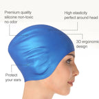 Adult Solid Color Waterproof Silicone Swimming Cap, Silicone Swimming Cap(Pink), Silicone Swimming Cap(Purple), Silicone Swimming Cap(Silver), Silicone Swimming Cap(Black), Silicone Swimming Cap(Dark Blue), Silicone Swimming Cap(Wine Red)              ...
