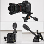 Q08 Three-Dimensional Damping 360 Degree Panorama Scale Leveling Metal Tripod Heads, Q08