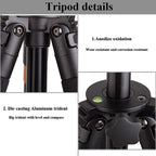 Q620 4-Section Folding Legs Heavy Duty Aluminum Alloy Tripod With Three-Dimensional Damping Tripod Heads, Q620