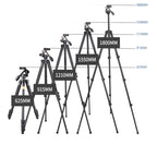 Q620 4-Section Folding Legs Heavy Duty Aluminum Alloy Tripod With Three-Dimensional Damping Tripod Heads, Q620