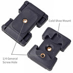 Xiletu Xj-12 Live Broadcast Bracket Fixing Clip Tripod Mount Phone Clamp with 1/4 inch Screw Holes & Cold Shoe Base, Xj12