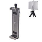 Xiletu Xj15 Live Broadcast Desktop Full Metal Tripod Mount Tablet Pc Phone Clamp With 1/4 Inch Screw Holes & Cold Shoe Base, Xj15