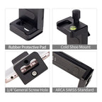 Xiletu Xj15 Live Broadcast Desktop Full Metal Tripod Mount Tablet Pc Phone Clamp With 1/4 Inch Screw Holes & Cold Shoe Base, Xj15