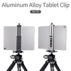 Xiletu Xj15 Live Broadcast Desktop Full Metal Tripod Mount Tablet Pc Phone Clamp With 1/4 Inch Screw Holes & Cold Shoe Base, Xj15