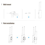 Comfast Outdoor High-Power Wireless Coverage AP Router, EW71 300Mbps, EW72 1200Mbps