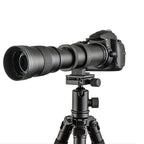 Lightdow 420-800mm Zoom Camera Lens Optical Glass Coating Photographic Lens, 420-800mm Black