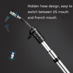 WILD MAN High Pressure Mountain Road Bike Portable Bicycle Pump Us And French Mouth Universal Mini Basketball Pump, GK1 (Bright Black), GK1 (Bright Silver)
