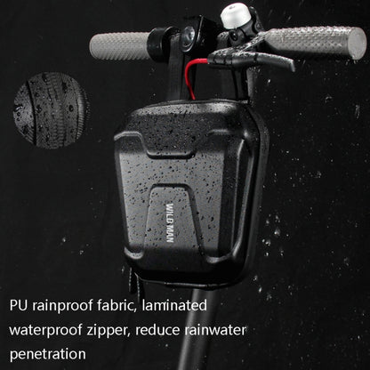 Wild Man Ts9 For Scooter / Bicycle Universal Waterproof Pu + Eva Hard Shell Front Bag with Reflective Warning, Capacity: 2.5l
