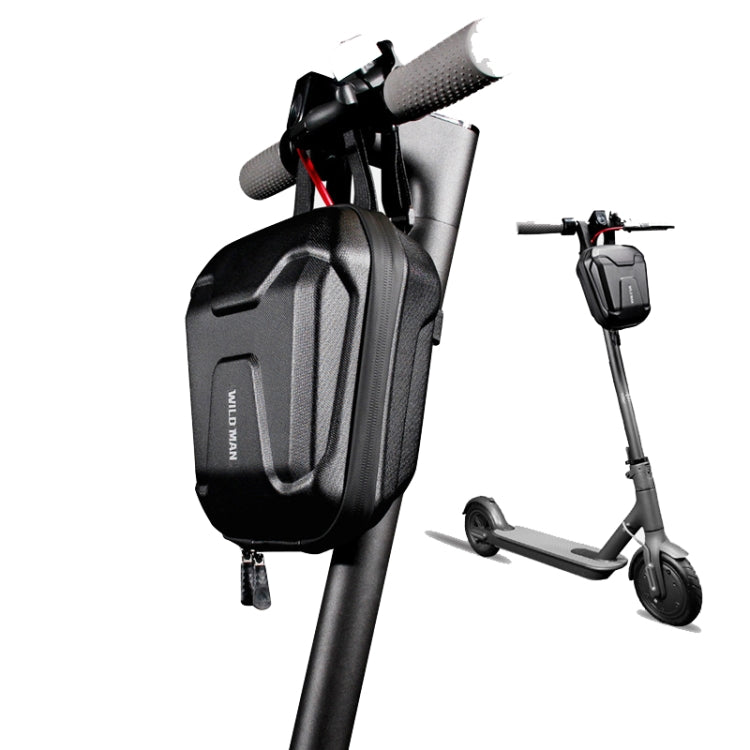 Wild Man Ts9 For Scooter / Bicycle Universal Waterproof Pu + Eva Hard Shell Front Bag with Reflective Warning, Capacity: 2.5l