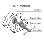 21 In 1 Positive And Negative Teeth Brake Group Disc Brake Pads Car Brake Adjuster Brake Cylinder Adjustment Tool, 21 In 1