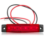 4 PCS 12V 6 SMD Auto Car Bus Truck Wagons External Side Marker Lights LED Trailer Indicator Light Rear Side Lamp