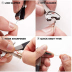 Outdoor Fishing Supplies Fishing Clamp Fishing Line Scissors Telescopic Keychain, 2 in 1 With Keychain, 2 in 1 Fishing Line Knife, 3 in 1 With Keychain, 3 in 1  Fishing Line Knife