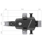 Bicycle Mobile Phone Holder Can Rotate And Adjust Fixed Aluminum Alloy Bracket Automatic Grab Bracket, Handlebar Installation, Rearview Mirror Installation