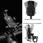 Bicycle Mobile Phone Holder Can Rotate And Adjust Fixed Aluminum Alloy Bracket Automatic Grab Bracket, Handlebar Installation, Rearview Mirror Installation
