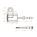 2 PCS / Set Motorcycle LED Lights Rearview Mirror Left And Right Switches Waterproof Boat-Shaped Switches, LED Lights Switch