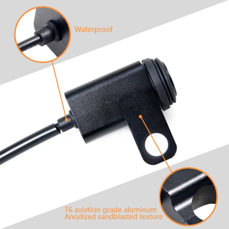 2 PCS / Set Motorcycle LED Lights Rearview Mirror Left And Right Switches Waterproof Boat-Shaped Switches, LED Lights Switch
